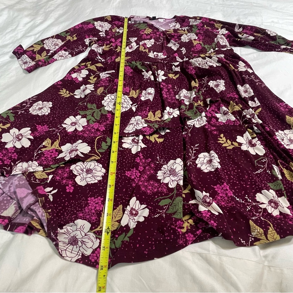 Torrid Torrid Purple Floral Faux-Wrap Dress Day - Picture 8 of 12